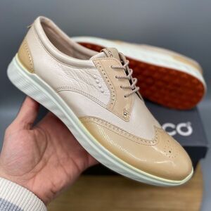 ECCO Golf Shoes Womens 42 Hydromax Cleats Pink Leather Sport Brogue Size 11